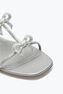 Caterina Crystal Pearl Gray Sandal 10