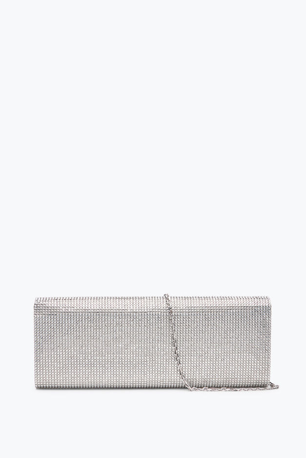Clutch Zafira Argento Con Cristalli All-Over Clutch Zafira Argento Con Cristalli All-Over