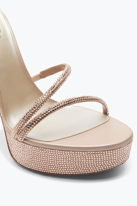 MARGOT CRYSTAL BEIGE PLATFORM SANDAL 130