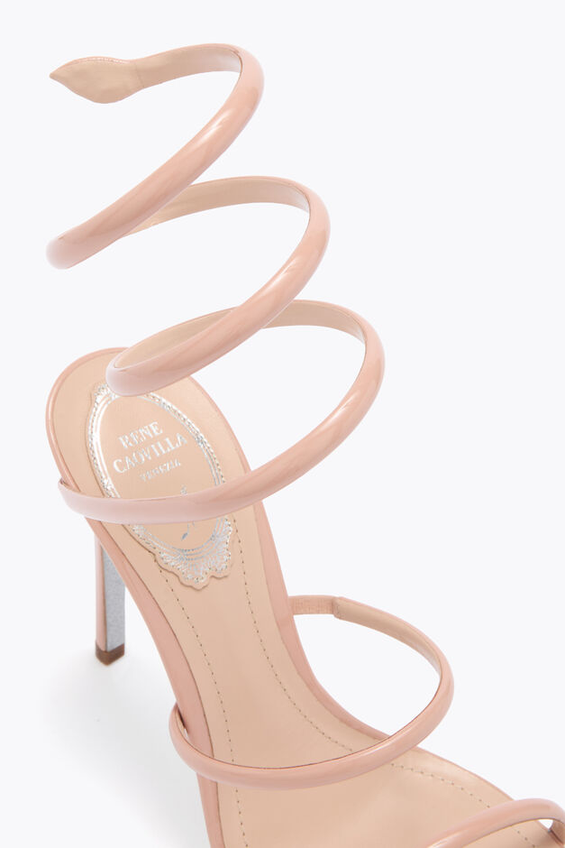 CLEO NUDE PATENT LEATHER SANDAL 105