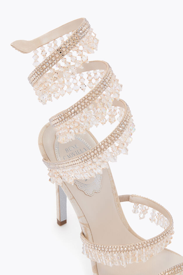 CHANDELIER SANDAL IN SAND DAMASK 105