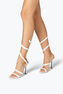 Cleopatra White Leather Sandal 105