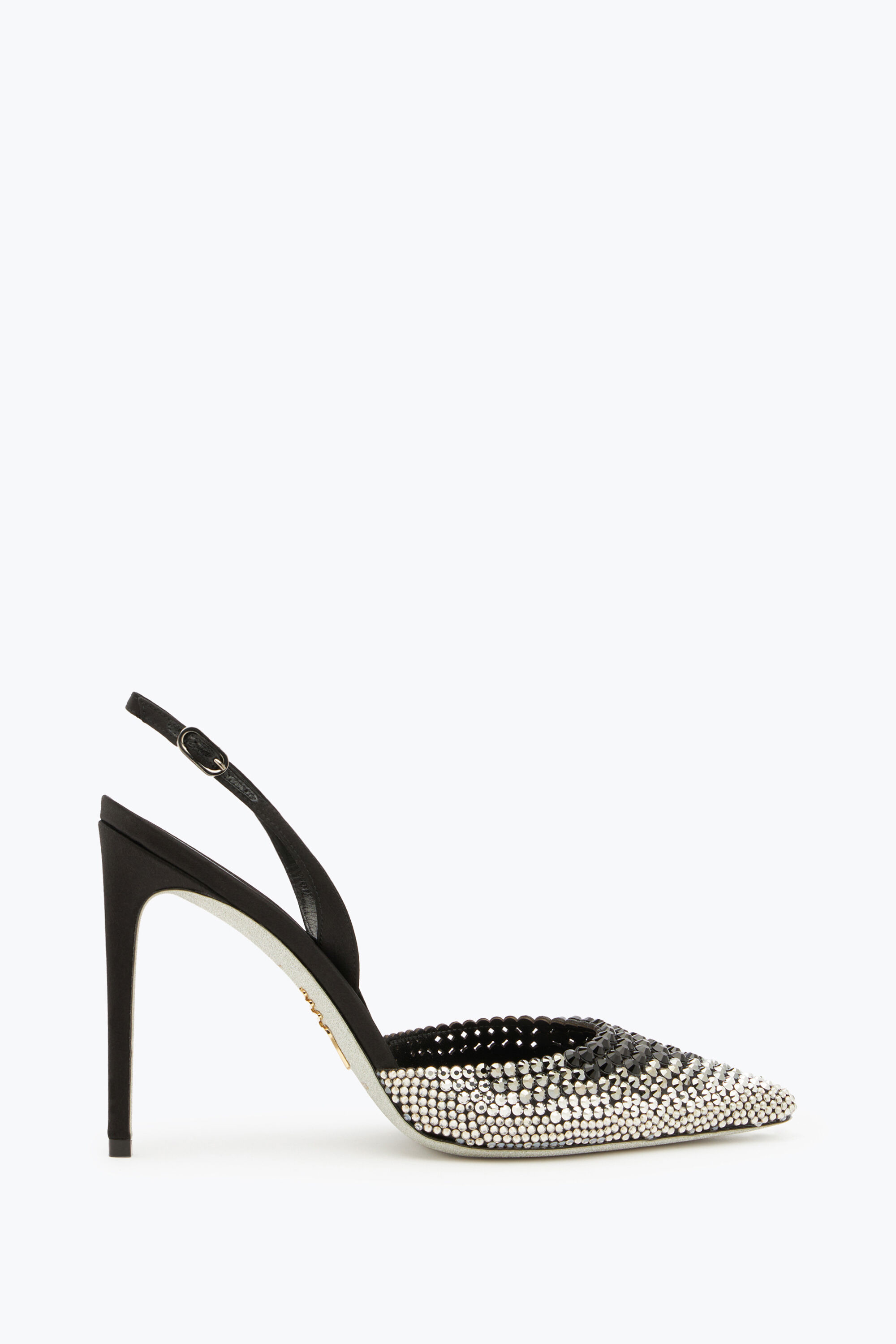 Escarpin noir top et argent