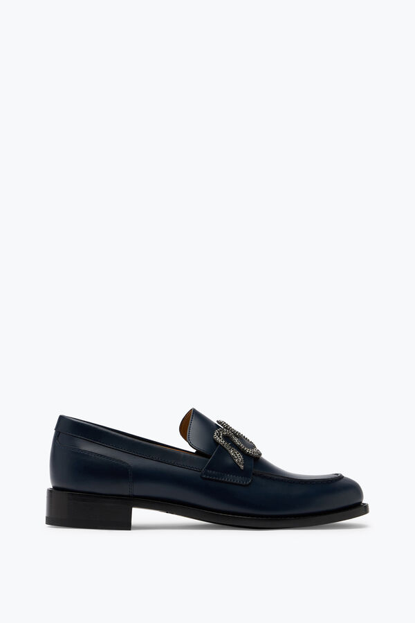 Morgana Blue Loafer With Black Matte Crystal 20