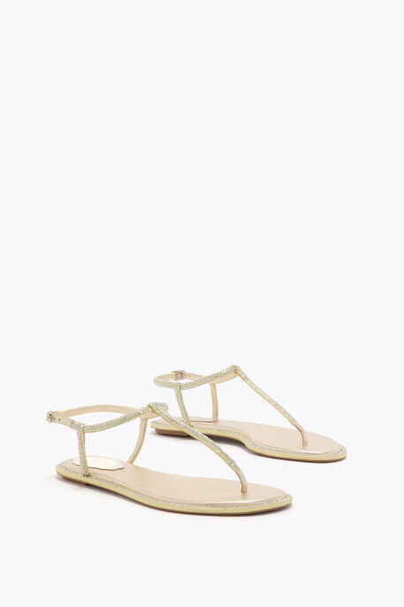 DIANA SANDALE MIT KRISTALLEN 10 IN ZITRONENGELB