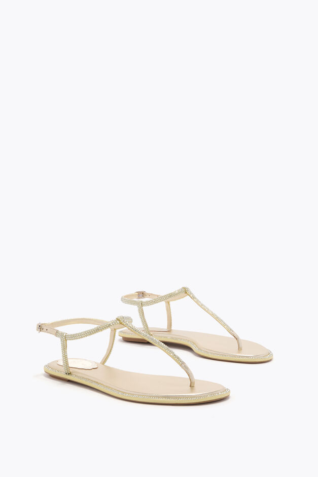 DIANA SANDALE MIT KRISTALLEN 10 IN ZITRONENGELB