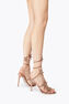 STAR CLEO ROSE GOLD SATIN/STRASS SANDAL