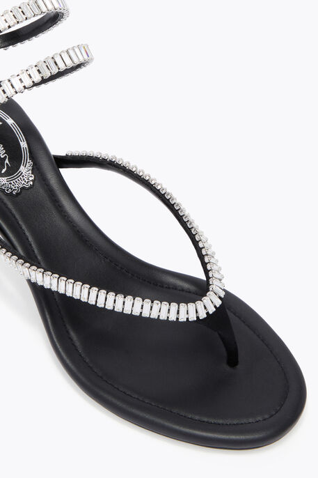 SPARK BLACK THONG SANDAL WITH SERPENT 50