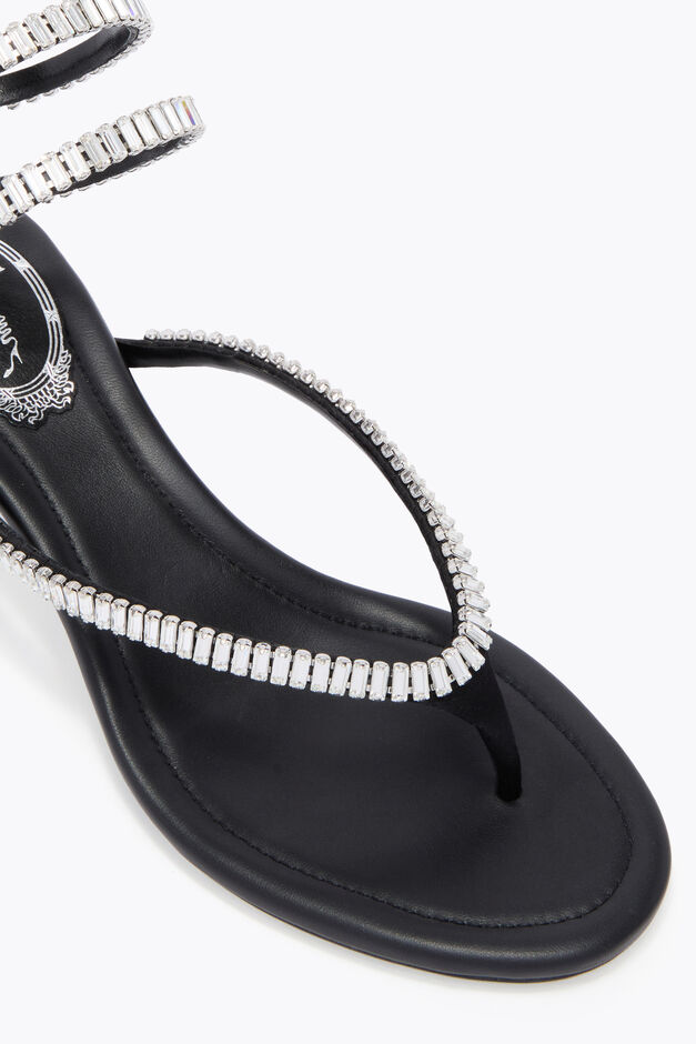 SPARK BLACK THONG SANDAL WITH SERPENT 50