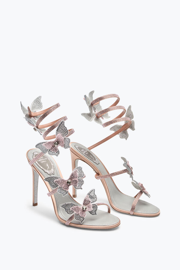 SANDALE FAIRY ROSE ET ARGENT 105