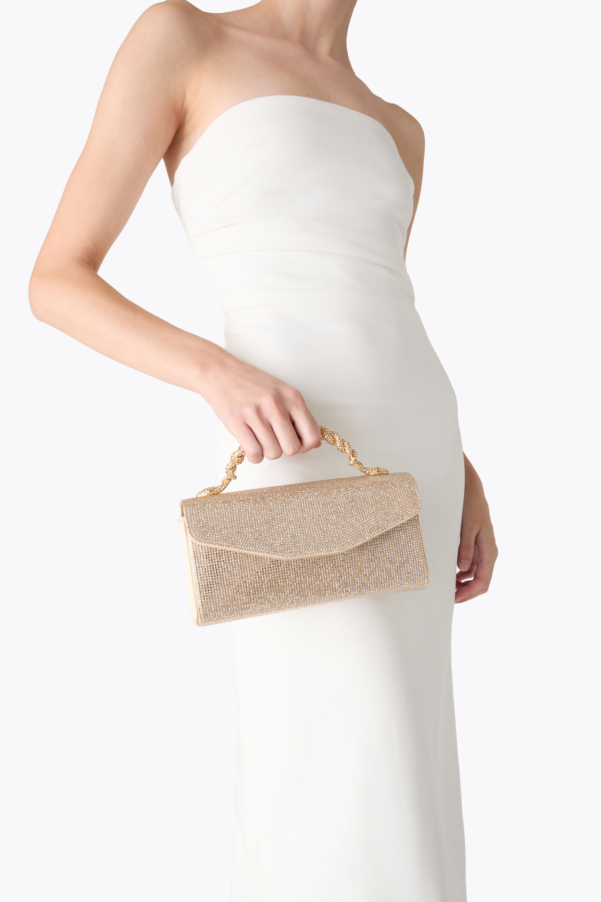 （はるなさん専用) RENE CAOVILLA ビジューゴールドパーティーバッグ Jeweled VICTORIA CHAMPAGNE MINI BAG | Rene Caovilla®