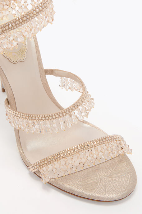 CHANDELIER SANDAL IN SAND DAMASK 105