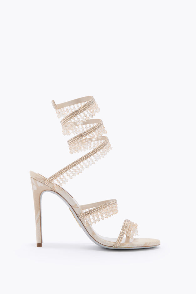 CHANDELIER SANDAL IN SAND DAMASK 105