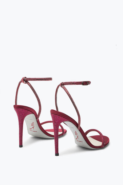 Sandales à Talons Hauts Laundry By Shelli Segal - Bordeaux à Cristaux - Taille 7.5 US - Occasion