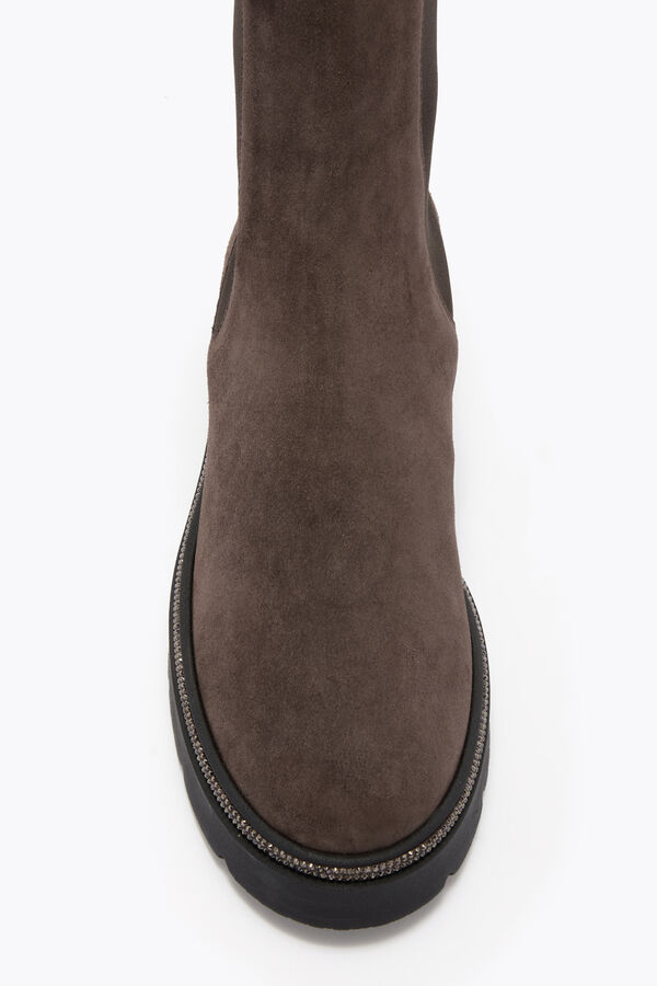 BIKA BRAUN KN&Ouml;CHELHOHER STIEFEL MIT KRISTALLEN 50