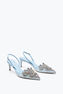 Escarpin slingback Cinderella bleu pastel 60