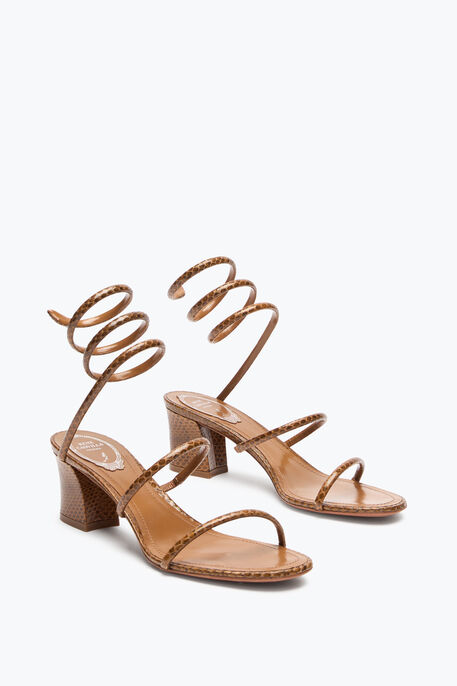 CLEO COGNAC AYERS LEATHER SANDAL 50