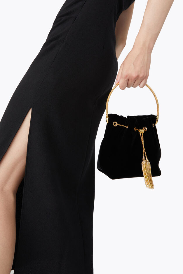 MINI-TASCHE DEVA AUS SCHWARZEM SAMT MINI-TASCHE DEVA AUS SCHWARZEM SAMT