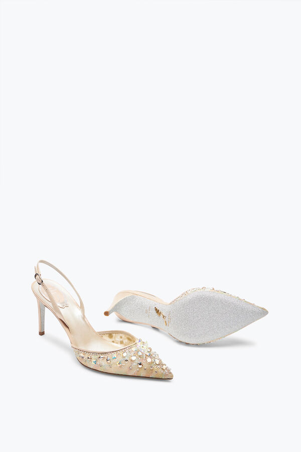 Cinderella Honey Slingback With Crystals 80