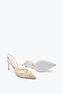 Slingback Cinderella Miele Con Cristalli 80