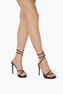 MARGOT CRYSTAL BLACK PLATFORM SANDAL 120