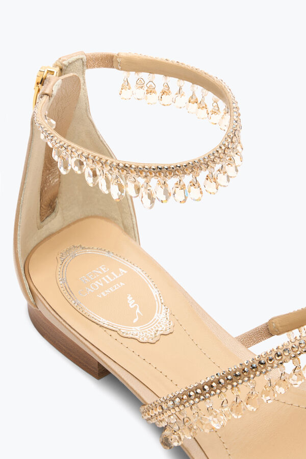 CHANDELIER NUDE FLAT SANDAL 10