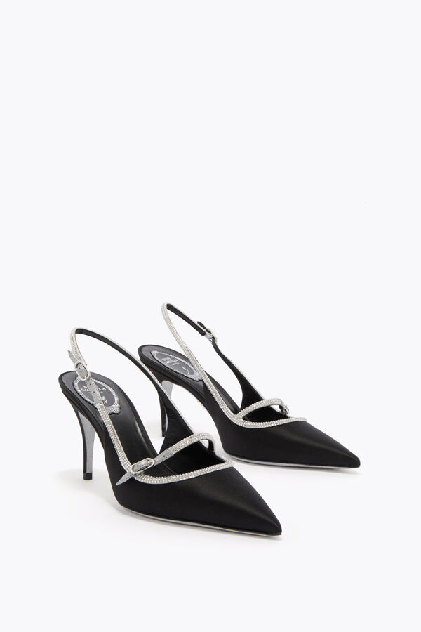 LILY SCHWARZ UND SILBER SLINGBACK 80
