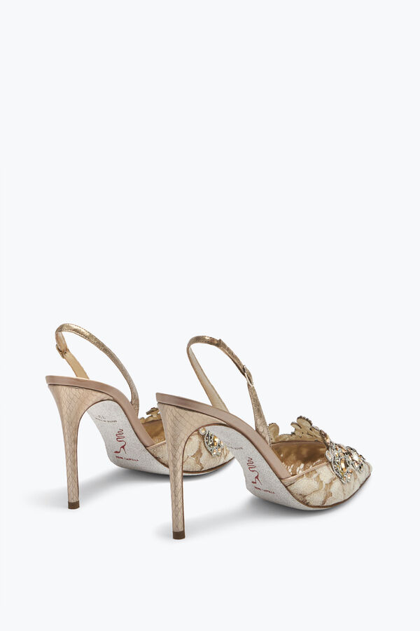 Gilt Decorated Slingbacks Veneziana