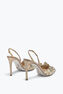 Goldfarbene, Dekorierte Slingpumps Veneziana