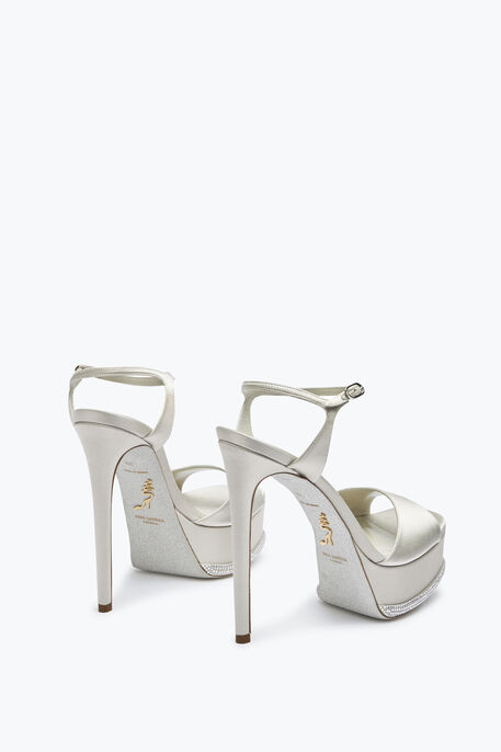 Anastasia Crystal Gray Platform Sandal 130