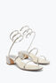 Schmucksandalette Cleo Grau Mit Niedrigem Absatz