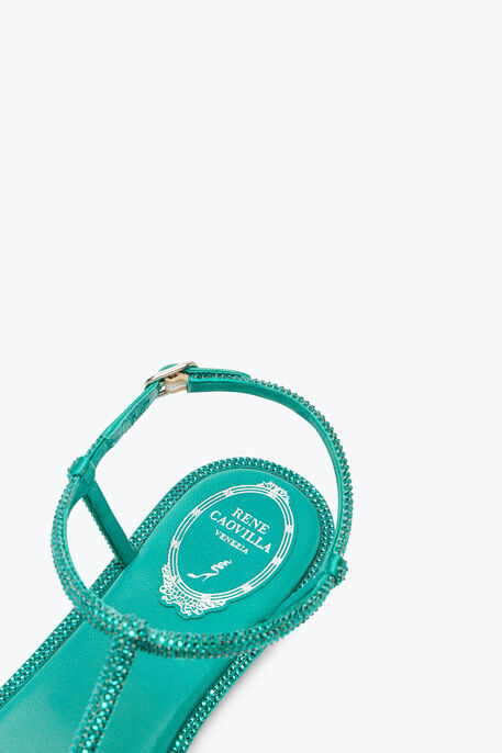 Diana Crystal Green Sandal 10