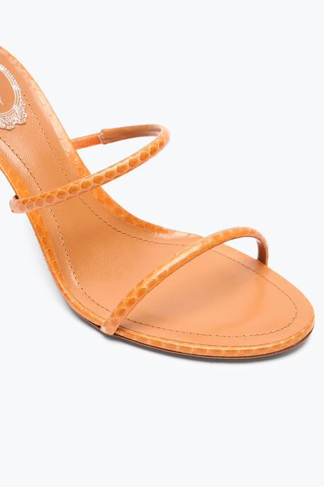 CLEO COGNAC AYERS LEATHER SANDAL 80