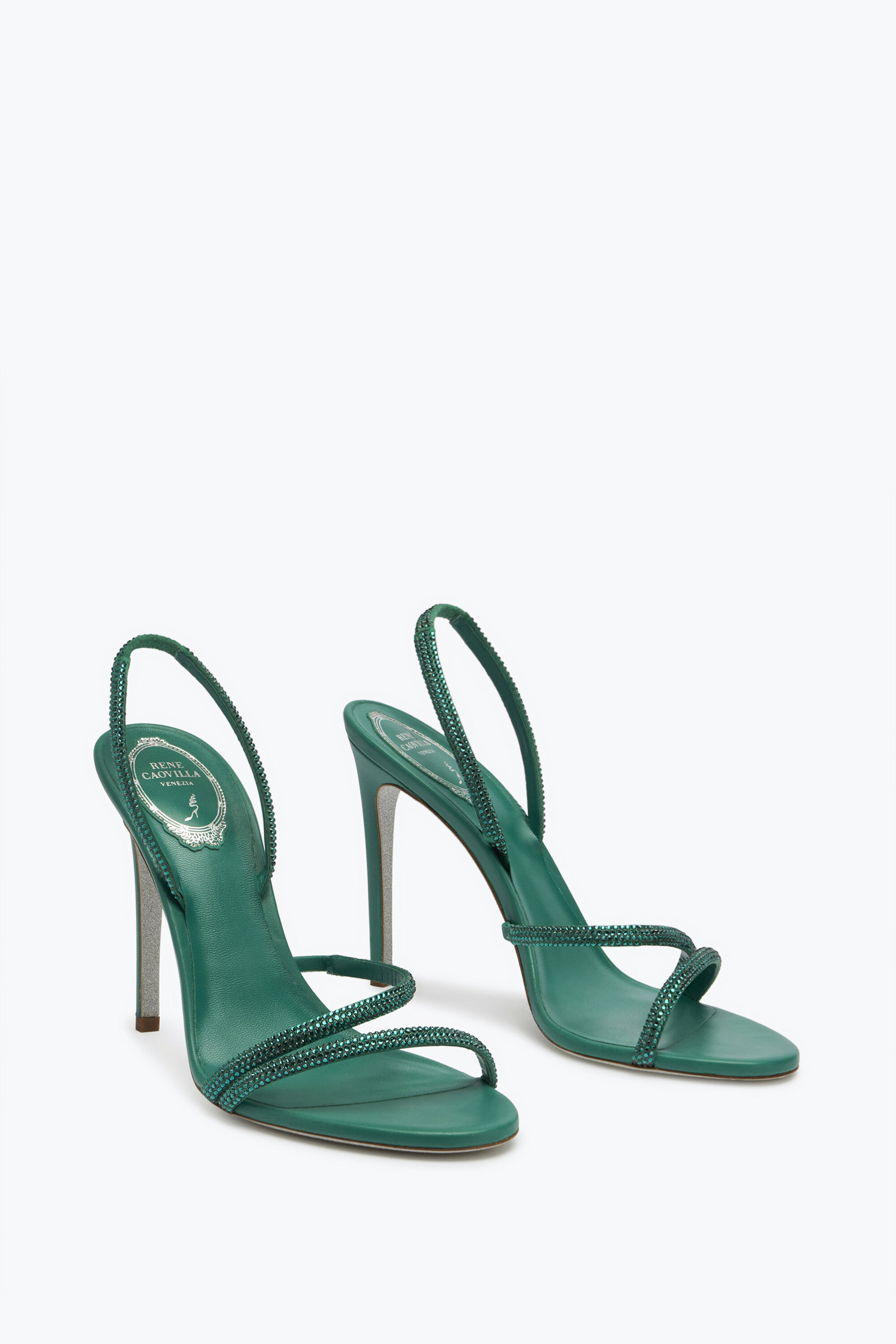 Sandali gioiello verde smeraldo deals