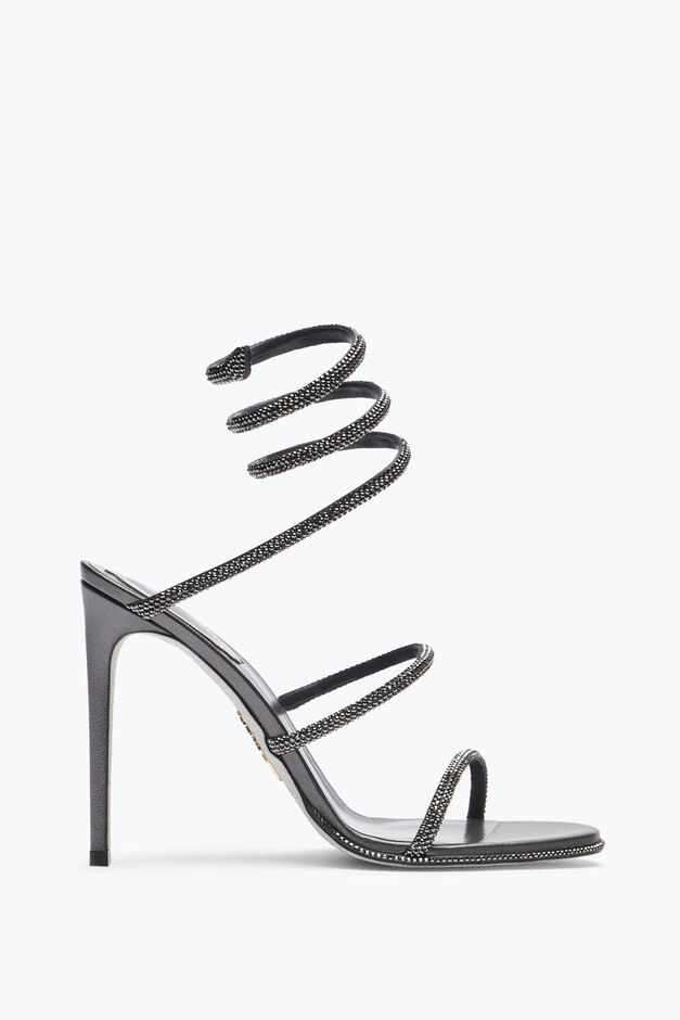 Cleo Anthracite Sandal With Crystals 105 Cleo Anthracite Sandal With Crystals 105
