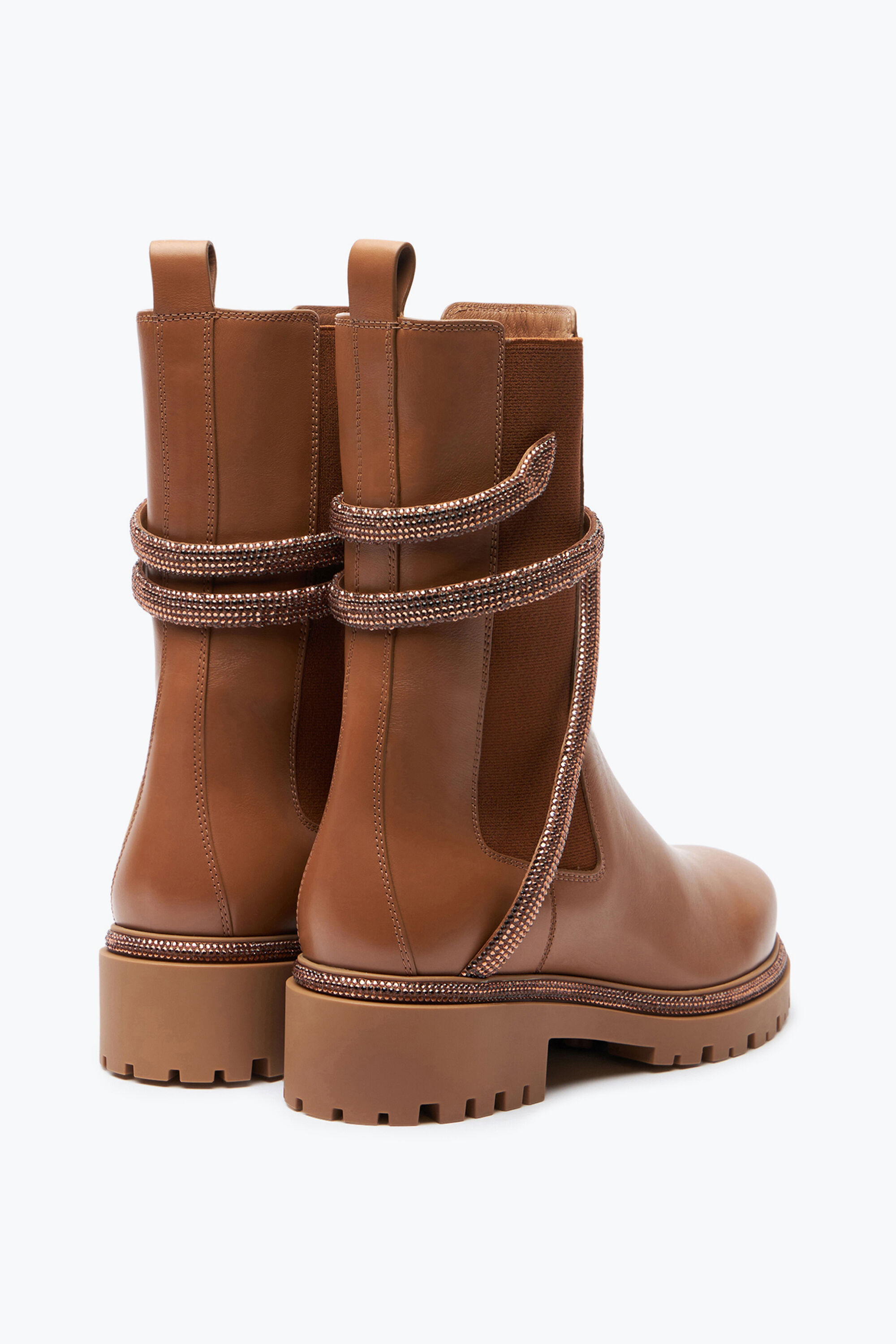Jeweled Cleo Crystal Hazelnut Bootie 25 | Rene Caovilla®