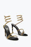 MARGOT BLACK JEWEL SANDALS SNAKE