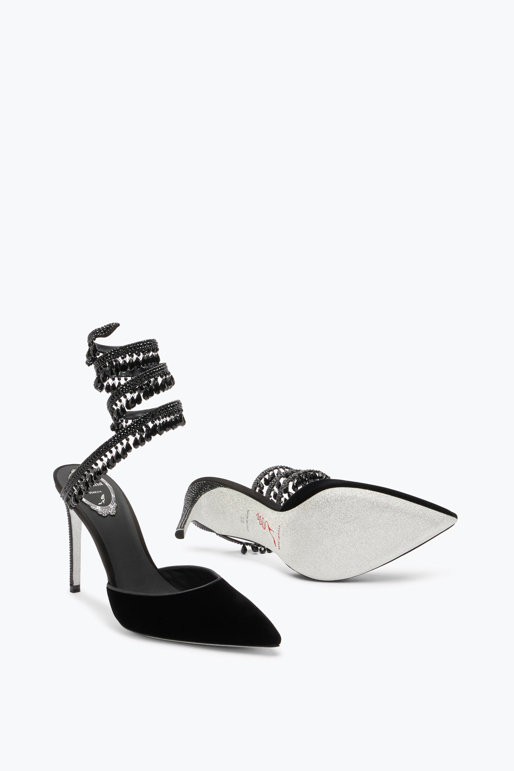 Velvet black heels cheap
