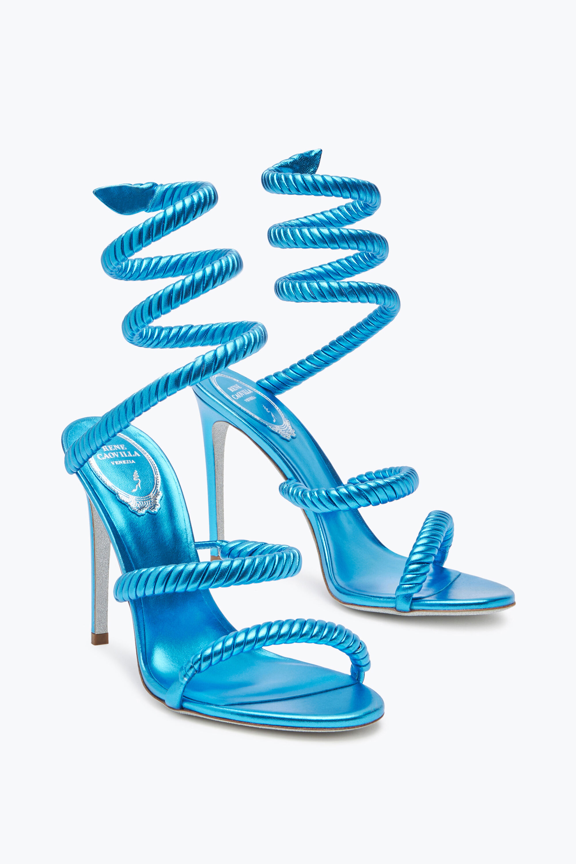 Rene caovilla sales blue sandals