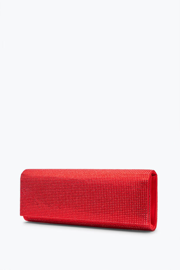 Clutch Zafira Rossa Con Cristalli All-Over Clutch Zafira Rossa Con Cristalli All-Over