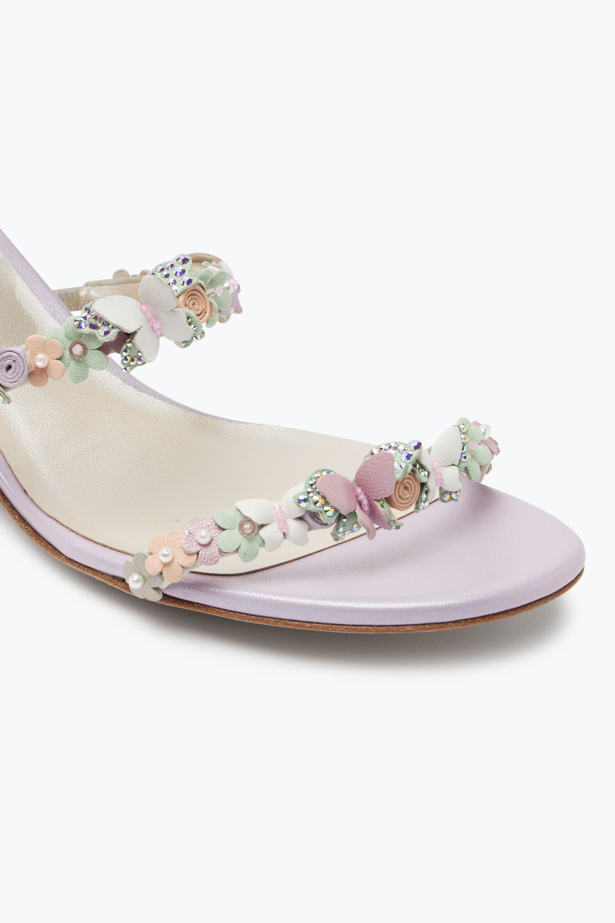 René Caovilla crystal wrap-strap sandals - Purple