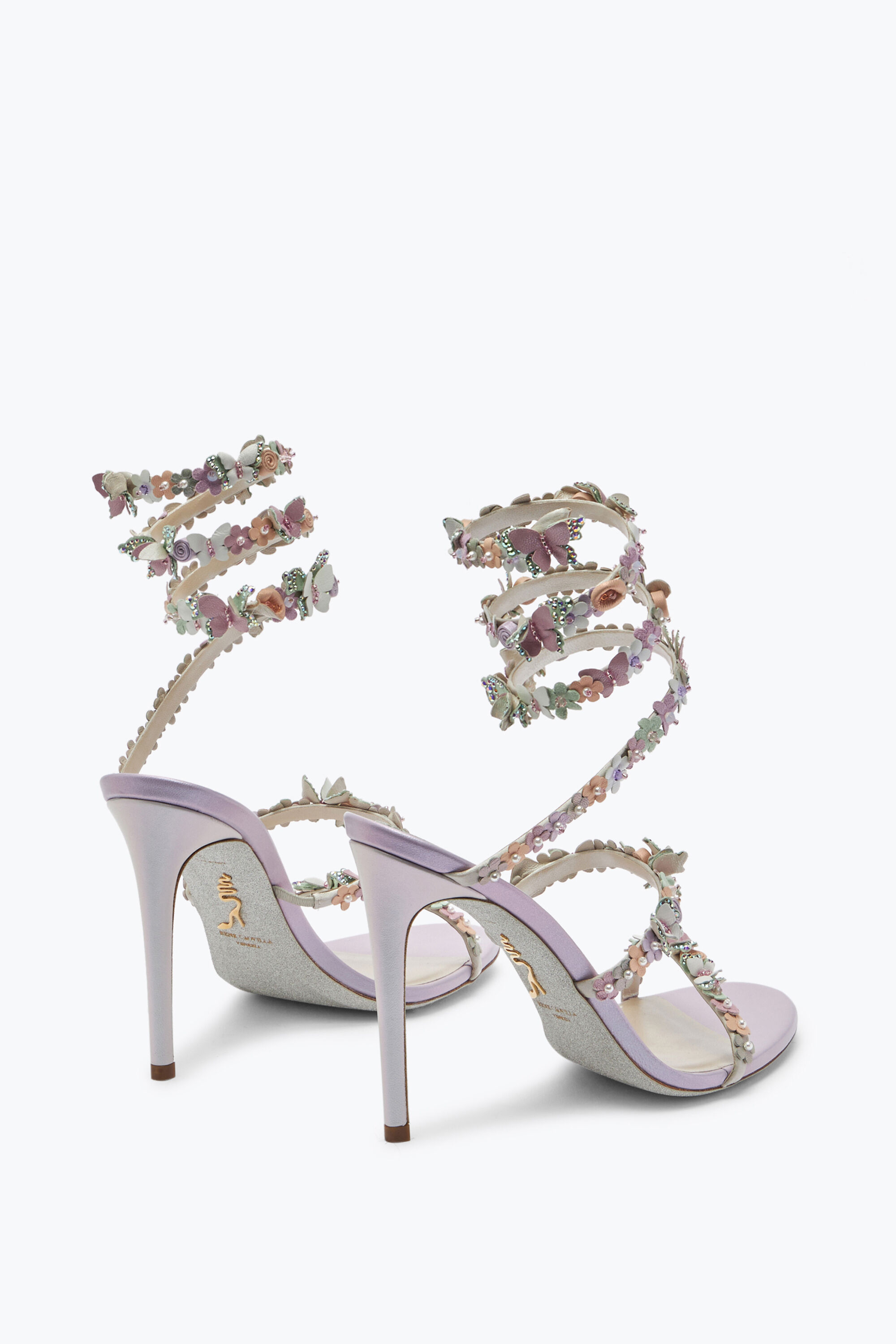 Jeweled Sandals With Flowers Bouquet Rene Caovilla