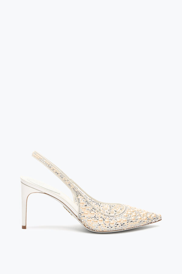 PEARL SLINGBACK IN WEISS 80