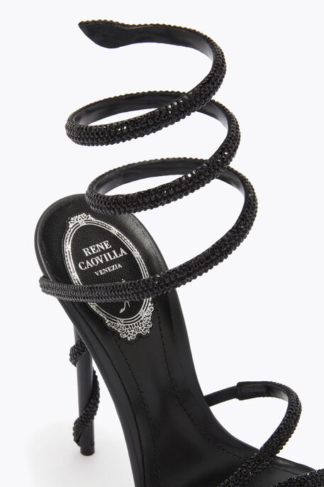 MARGOT BLACK PLATFORM SANDAL 130