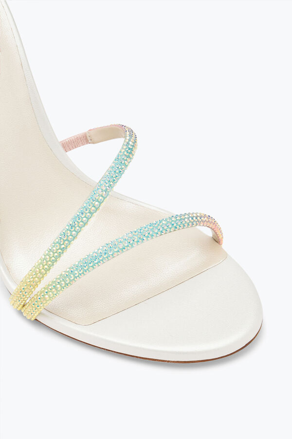 Margot Burano White Sandal With Degrad&eacute; Crystals 105