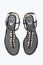 DIANA BLACK SANDAL WITH PEARLS 10