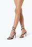 SANDALE CLEO STAR NOIR & ARGENT 105
