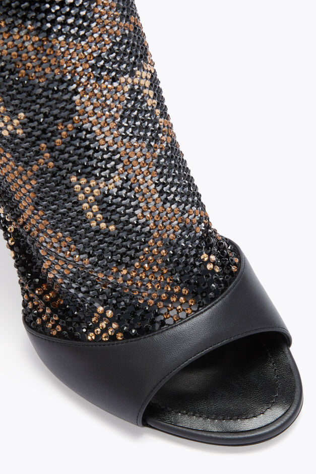 GALAXIA BLACK LEOPARD-PRINT SANDAL 105