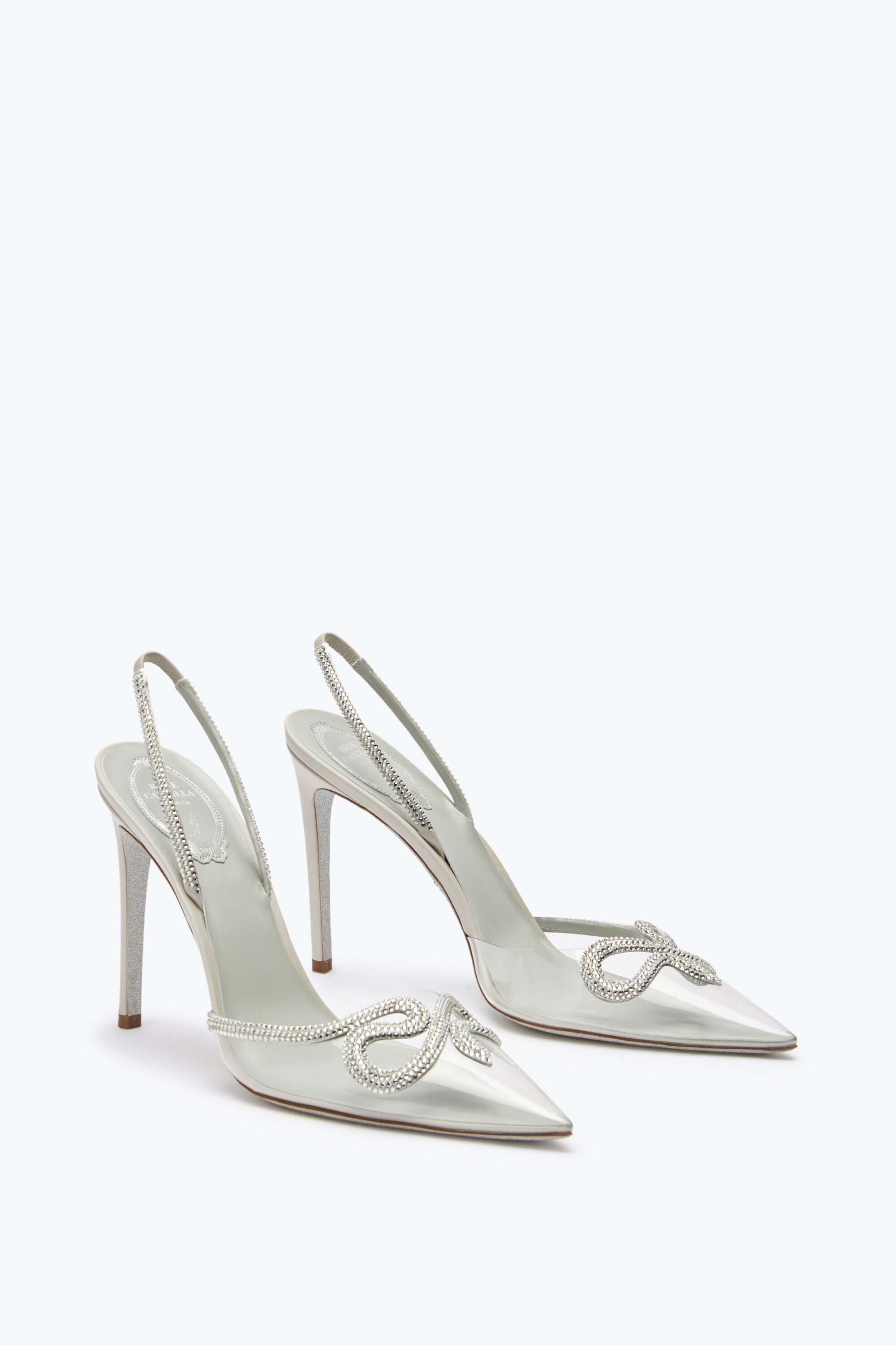 Rene Caovilla Escarpin Slingback Olivia Ivoire 105 en Beige pour Femme Rene Caovilla