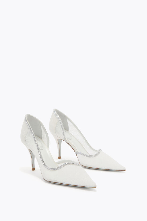 ONDA IVORY LACE PUMP 80